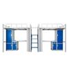 University Loft Bed with Desk & Bookshelf: High Sleeper Bunk Bed for Students