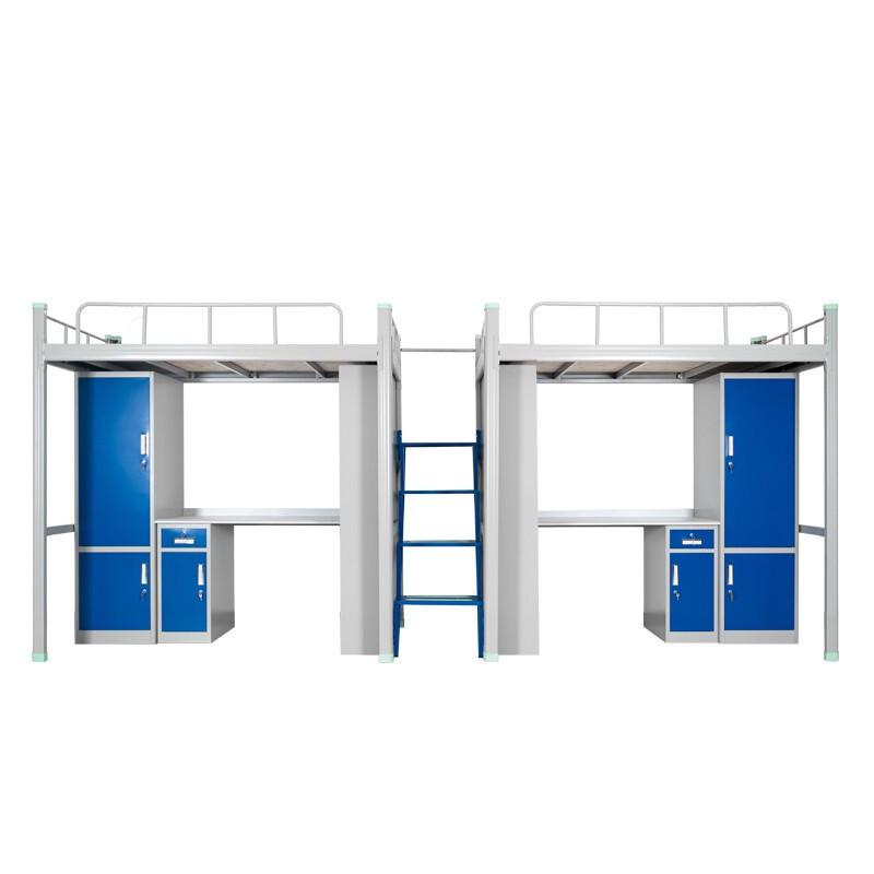 University Loft Bed with Desk & Bookshelf: High Sleeper Bunk Bed for Students