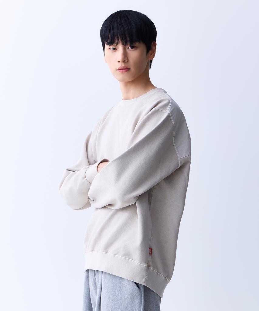 ADERNM Pigment Two-Tone Sweatshirt (Beige)