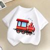 Train Graphic Print Children Tshirts Summer Boys Girls Funny Casual Cute White Tshirts Kids ONeck Short Sleeve Tshirts