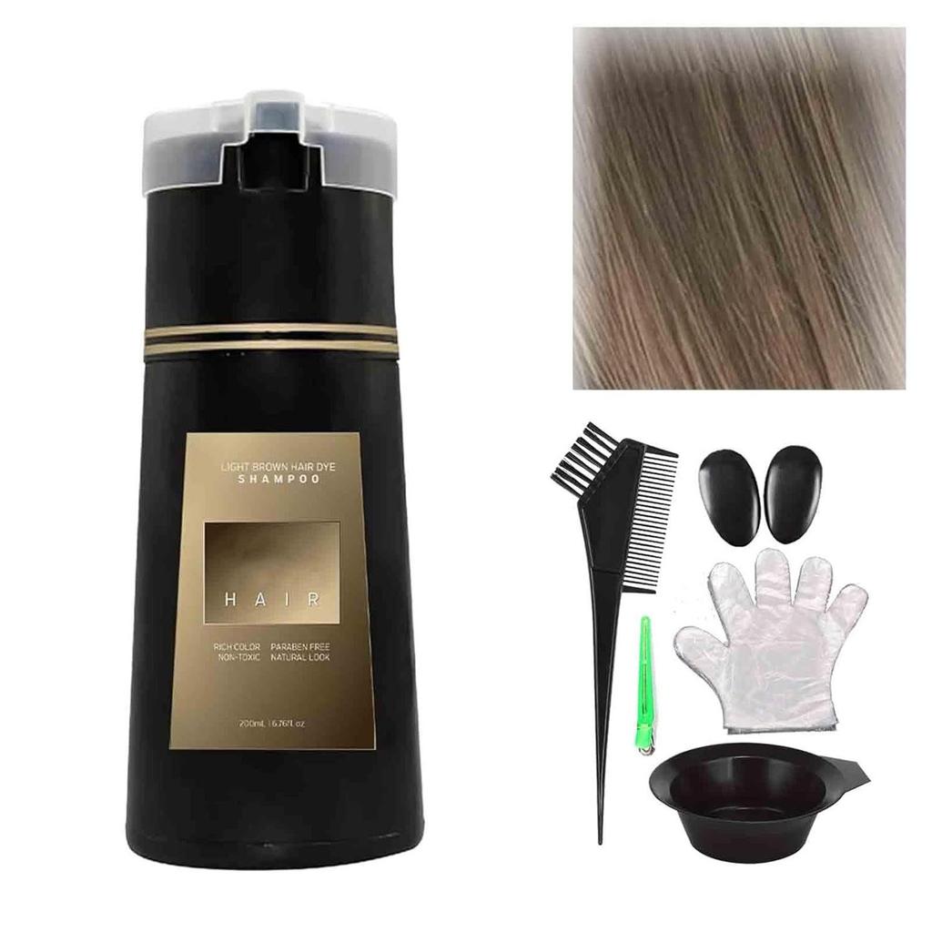 Dyestuff Shampoo Шампунь Нежно и быстро окрашивает, не раздражает окрашивание (черный/коричневый/светло-коричневый/фиолетовый/красный) 200мл