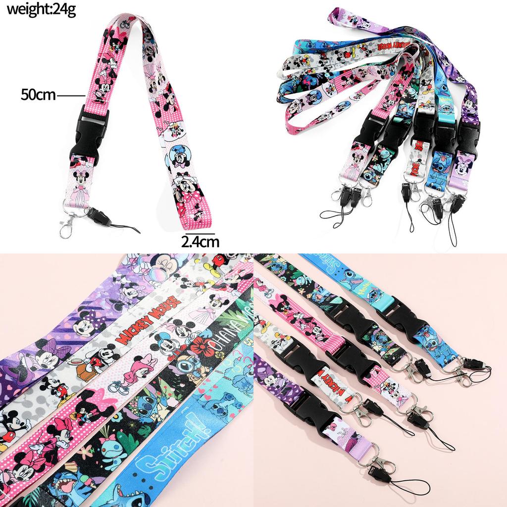 Очаровательный мультяшный ремешок-шнурок со Стичем, милый силиконовый ремешок для телефонов и камер