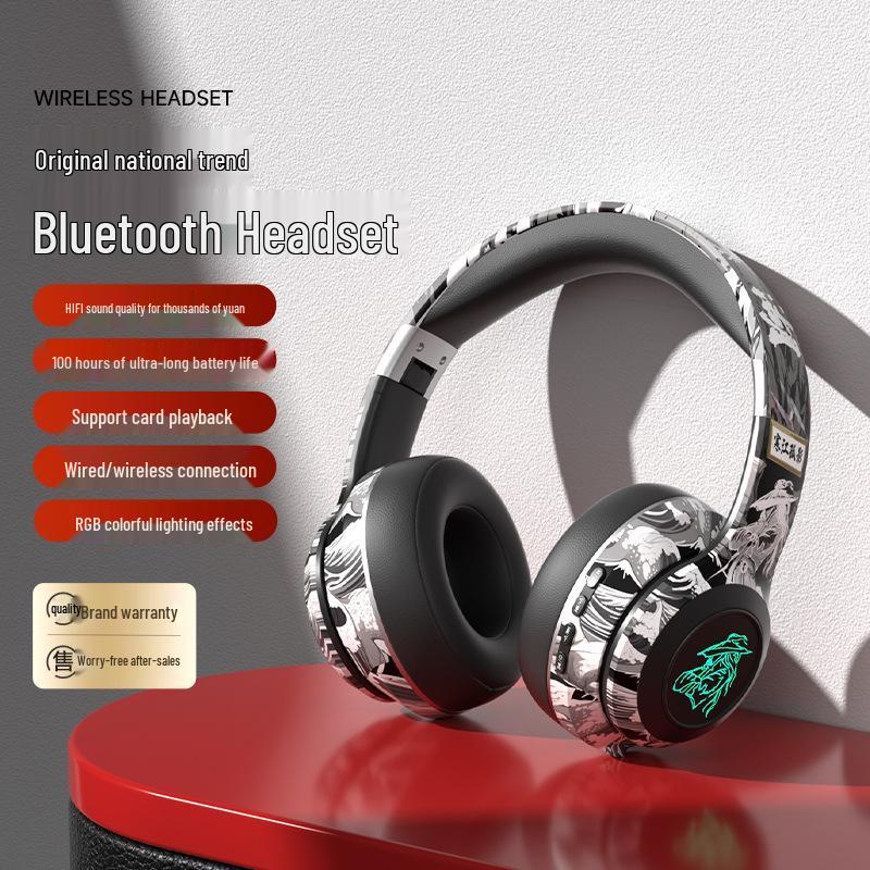 Оригинальные Bluetooth-наушники-вкладыши с граффити и высоким/низким басом для киберспорта