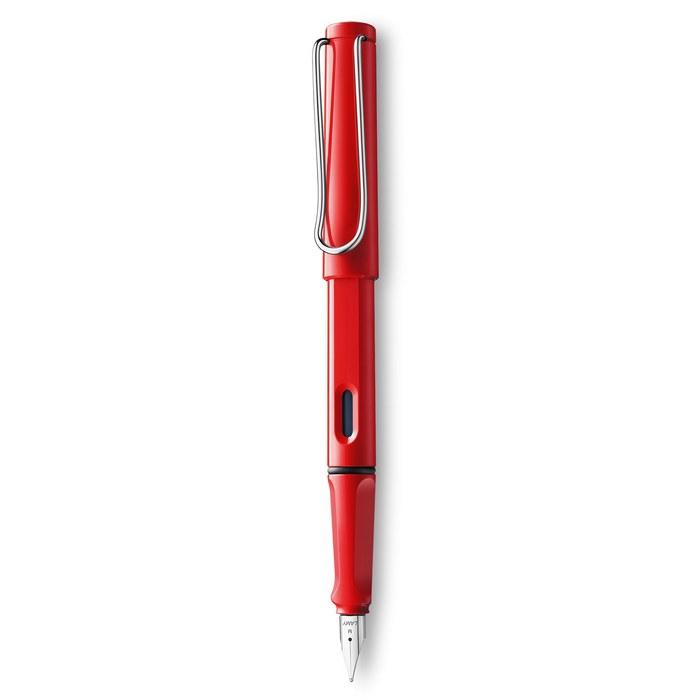LAMY Safari Red Fountain Pen (M) Steel Nib L16-M Medium Point