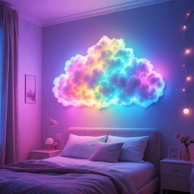 Набор для самостоятельной сборки светодиодных ночников Cloud Lights с питанием от USB и RGB-подсветкой для спальни, игровой комнаты и рождественского декора.