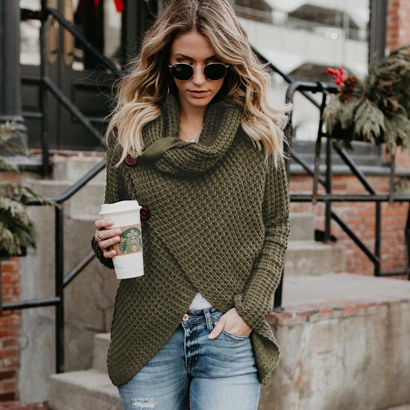 2026 Autumn/Winter Women's Turtleneck Cardigan Knitwear - Solid Color Sweater for OL Commute