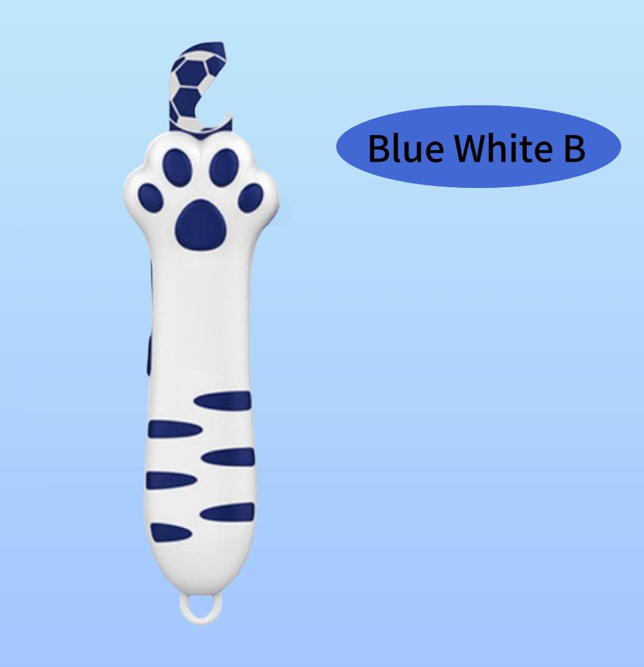 1pc Cat Paw Design Multifunctional Can, Bottle, Box Cutter Knife , Heavy Duty with Handle , Lock, Automatic Opening Mechanism