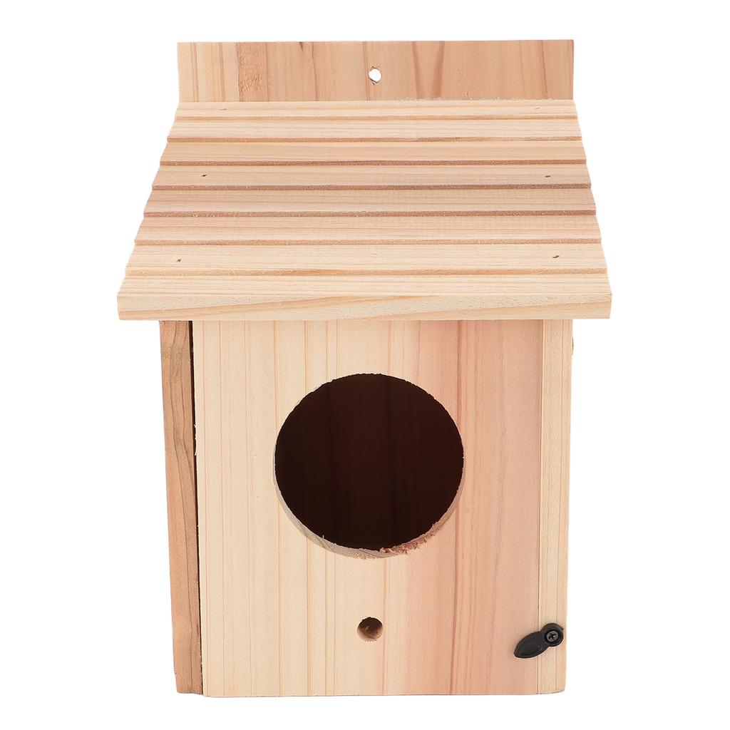 Wooden Bird House Outside Outdoor with Standing Pole for Breeding Pendant Decoration