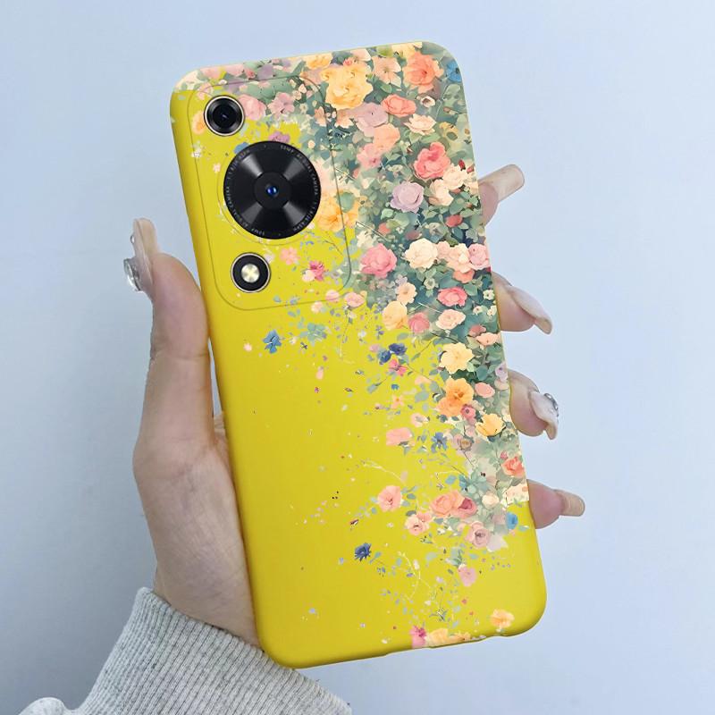 Case For Huawei Nova Y72 Butterfly Floral Girl Design Soft TPU Silicone Back Cover For Huawei Nova Y 72 MGA-LX3 Enjoy 70 Fundas
