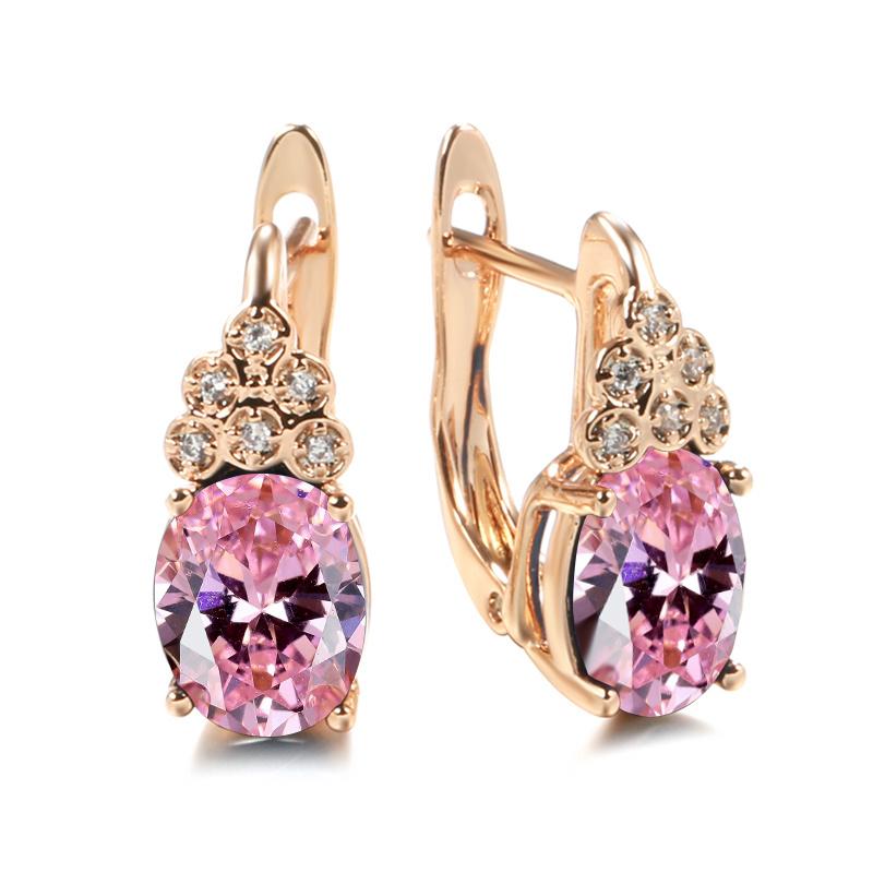 Серьги овальной огранки, белые, синие, многоцветные, фиолетовые, с цирконием, серьги с полной инкрустацией для женщин, свадебные украшения, висячие аксессуары, подарок на день Святого Валентина