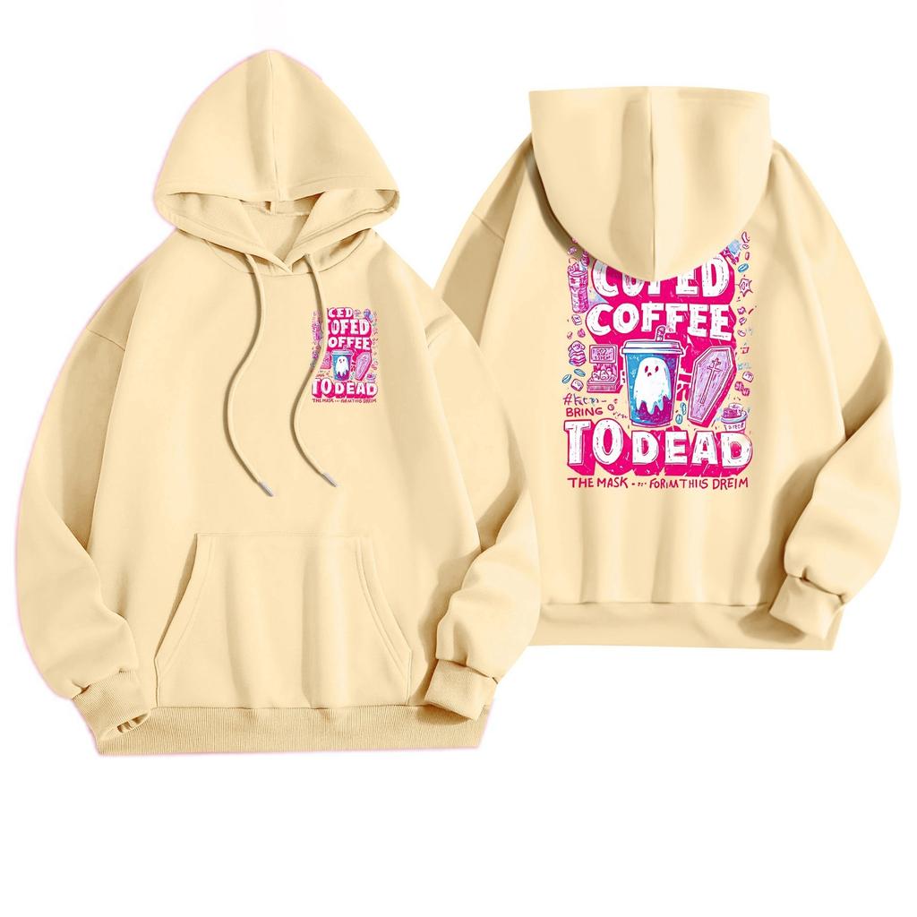 Женская повседневная модная толстовка с капюшоном и карманами с принтом на Хэллоуин