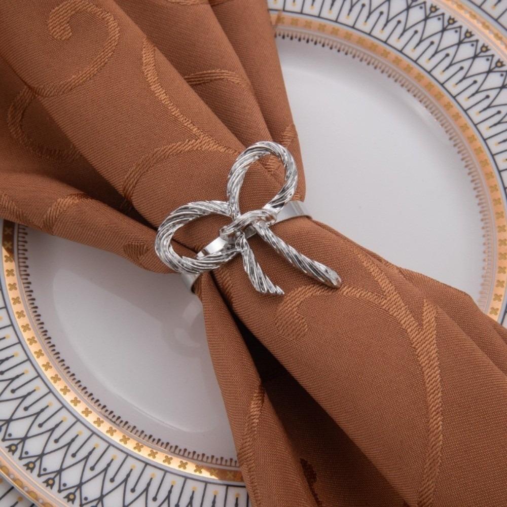 1/6/12pcs Metal Napkin Ring Buckles Gold Dinnig Table Decoration Exquisite Napkin Holder Kitchen