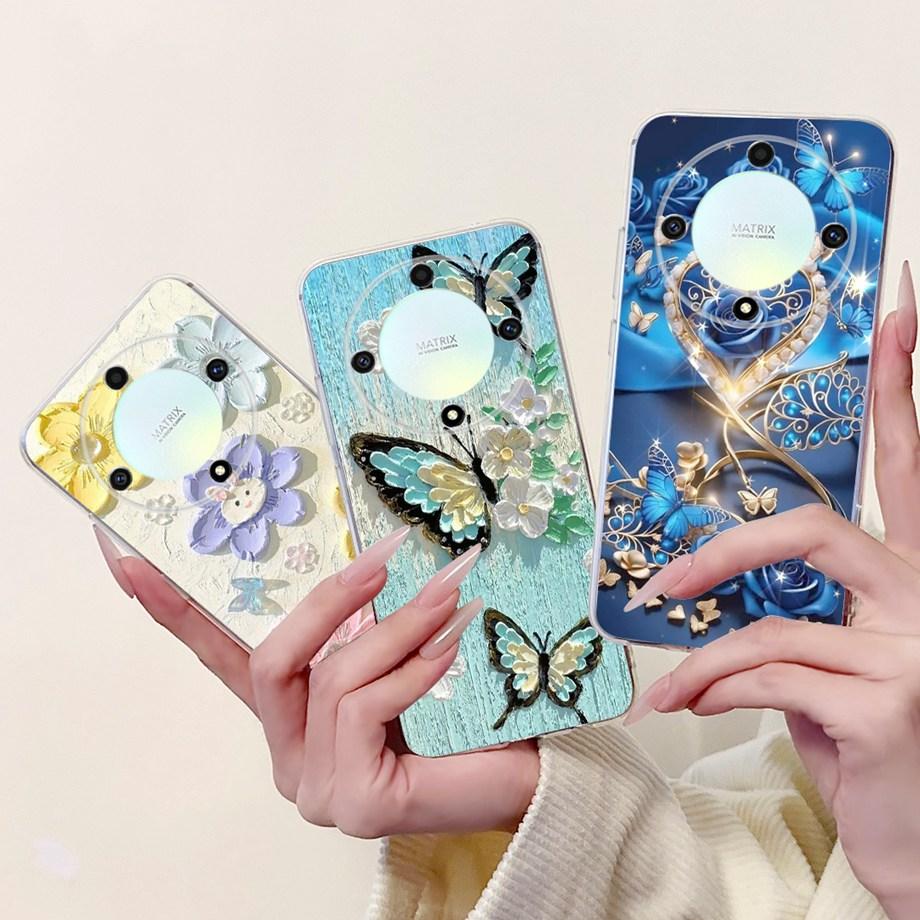 Чехол для Huawei Honor X9b X8B X7B X6B Задняя крышка Прозрачный Мягкий ТПУ Силикон Ударопрочный Чехол для Honor X9a X9 Дракон Тигр Fundas