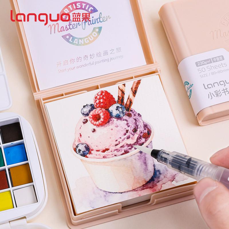 LANGUO 230 г/300 г 100% хлопок Блок для акварели 20/50 листов Акварельный блокнот Скетчбук Художественные принадлежности для рисования