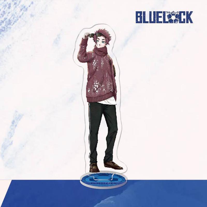 Модель подставки с синим замком, брелок для ключей Isagi Yoichi Bachira Meguru Kira Ryosuke Chigiri Hyoma, украшение для стоящего знака