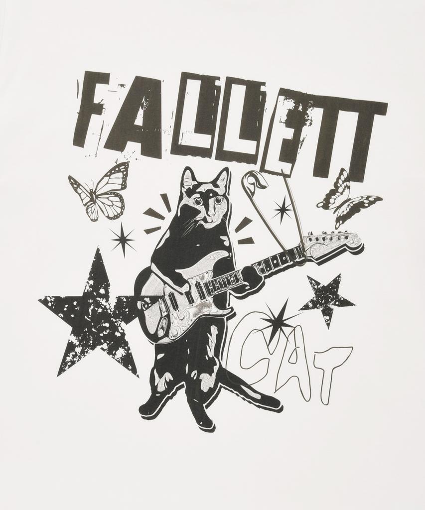 FALLETT Футболка с коротким рукавом Rock Star Nero Белая