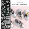 1 Pc Snake Nail Art Stamping Plates Wild Animal Prints Leopard Tiger Skins Nail Stencils Flower Lace Stamping Templates