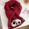 Sweet Cashmere Knitted Scarf Korean Style Winter Neck Warmer Cartoon Embroidery Scarf  Student