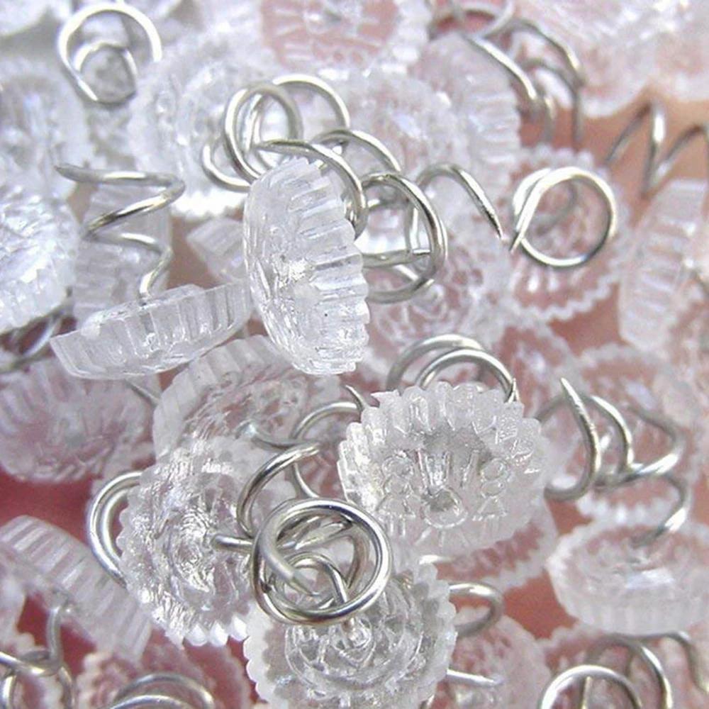 Stainless Steel Transparent Spiral Nail Bed Skirt Sofa Cover Anti-Slip Anchor Pin Twist Nail DIY Home Craft Tools