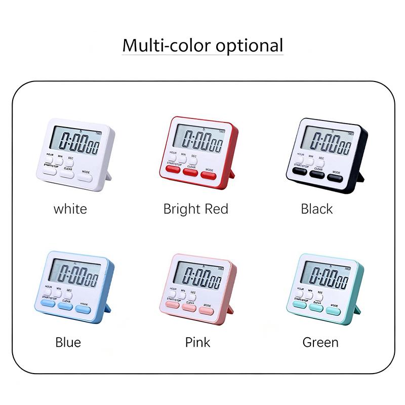 Multi-Scenario Digital Kitchen Timer Cooking Alarm Clock Adjustable Volume Sleep Stopwatch for Baking Sports