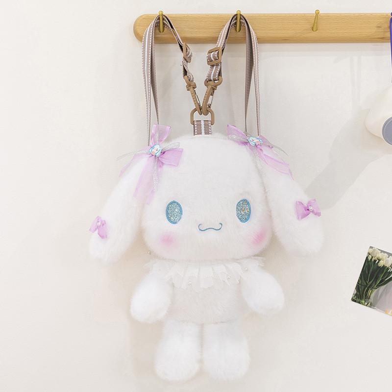 Childrens Cute Cartoon Shoulder Bag Water Crystal Plush With Mini Animal Design For Casual Use