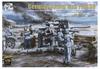 Border Model Scale German 88mm Flak 36 Gun with Artillery Plastic Model Kit Molded Color 1/35 Figure, BT013,