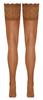 Cottelli LEGWEAR - Beige Stay-Up Stockings with Wide Lace 5
