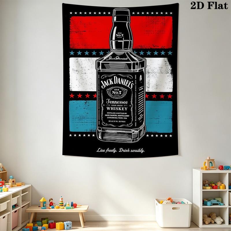 Jack Daniel'S Звезды Полосы Гобелен Настенный Фон Ткань Декор Стены Атмосферная Фон Ткань Мягкий