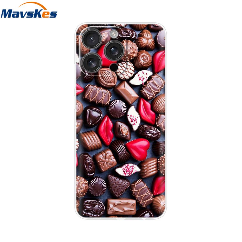 For iPhone 16 Pro Max Case Shockproof Silicone Bumper For Apple iPhone 16 Pro Max Plus Cover Soft TPU Phone Protector Shell Para