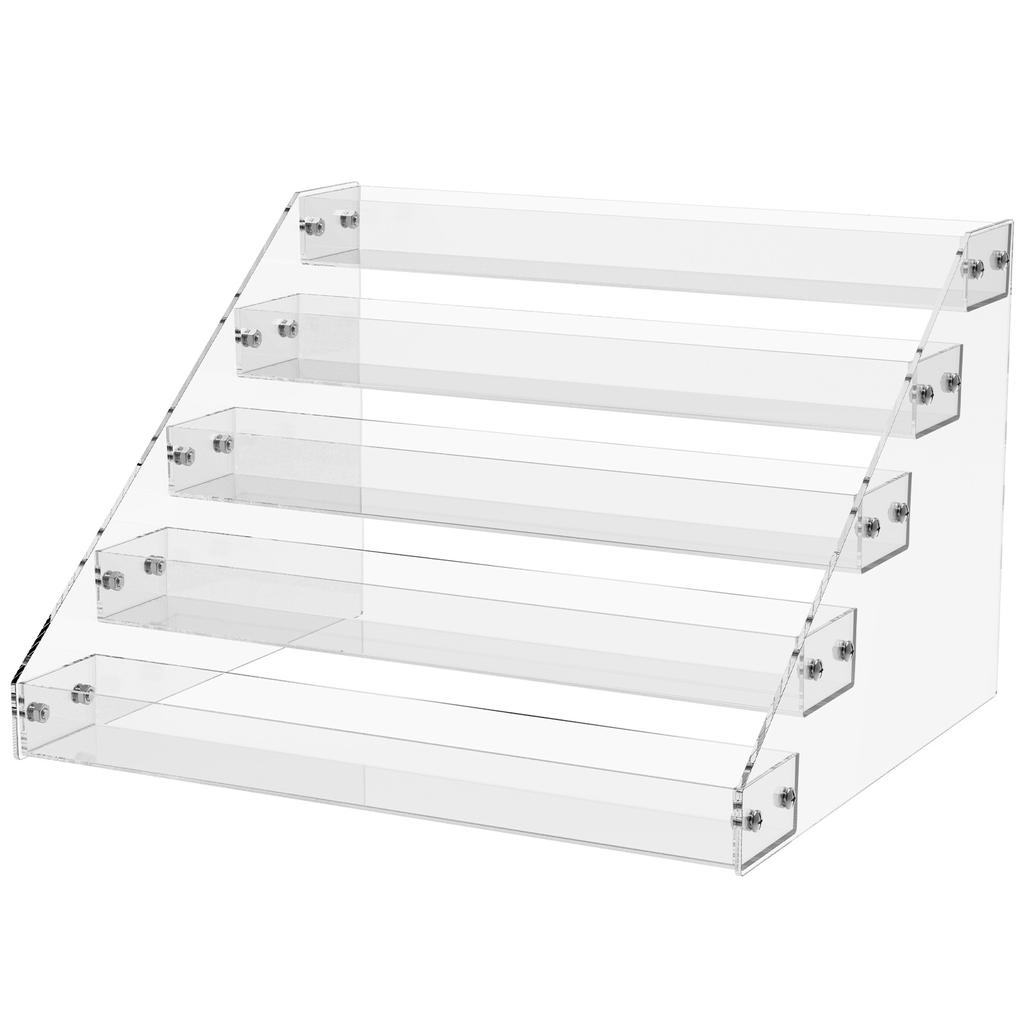 4/5 Layers Acrylic Display Stand Nail Polish Perfume Makeup Storage Shelf Transparent CD DVD Case Display Stand Organizer