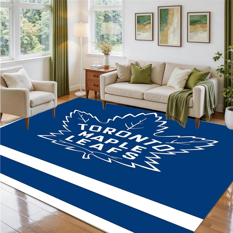 Toronto Maple Leafs Design Crystal Velvet Rug Soft Decorative Mat for Bedroom Entrance