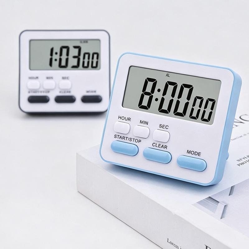 Multi-Scenario Digital Kitchen Timer Cooking Alarm Clock Adjustable Volume Sleep Stopwatch for Baking Sports
