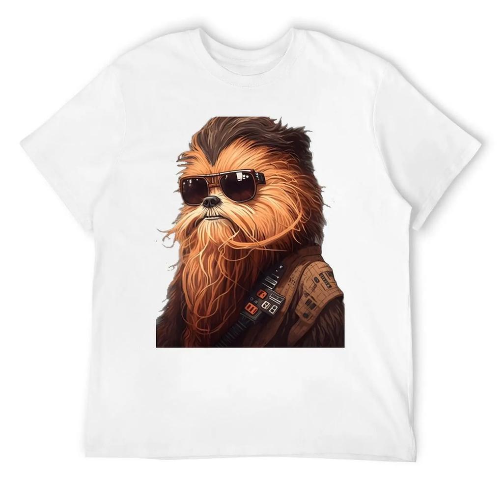 Wookie T-Shirt Graphic T Shirts Oversizeds Heavyweights Boys Animal Print Black T-Shirts For Men