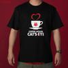 Футболка Cats Eye Cafe Черная Цукаса Ходзё Хлопок Япония Ограниченный Оригинальный винтаж Стиранный Повседневный Слегка графичный Удобный