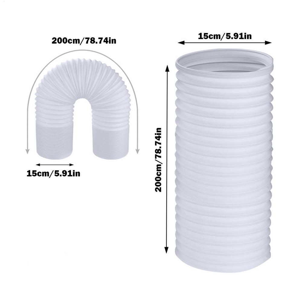 For Mobile Air Conditioning Duct Extension Pipe 130/150mm Telescopic Flexible Air Conditioner Exhaust Hose Accessories Vent Hose