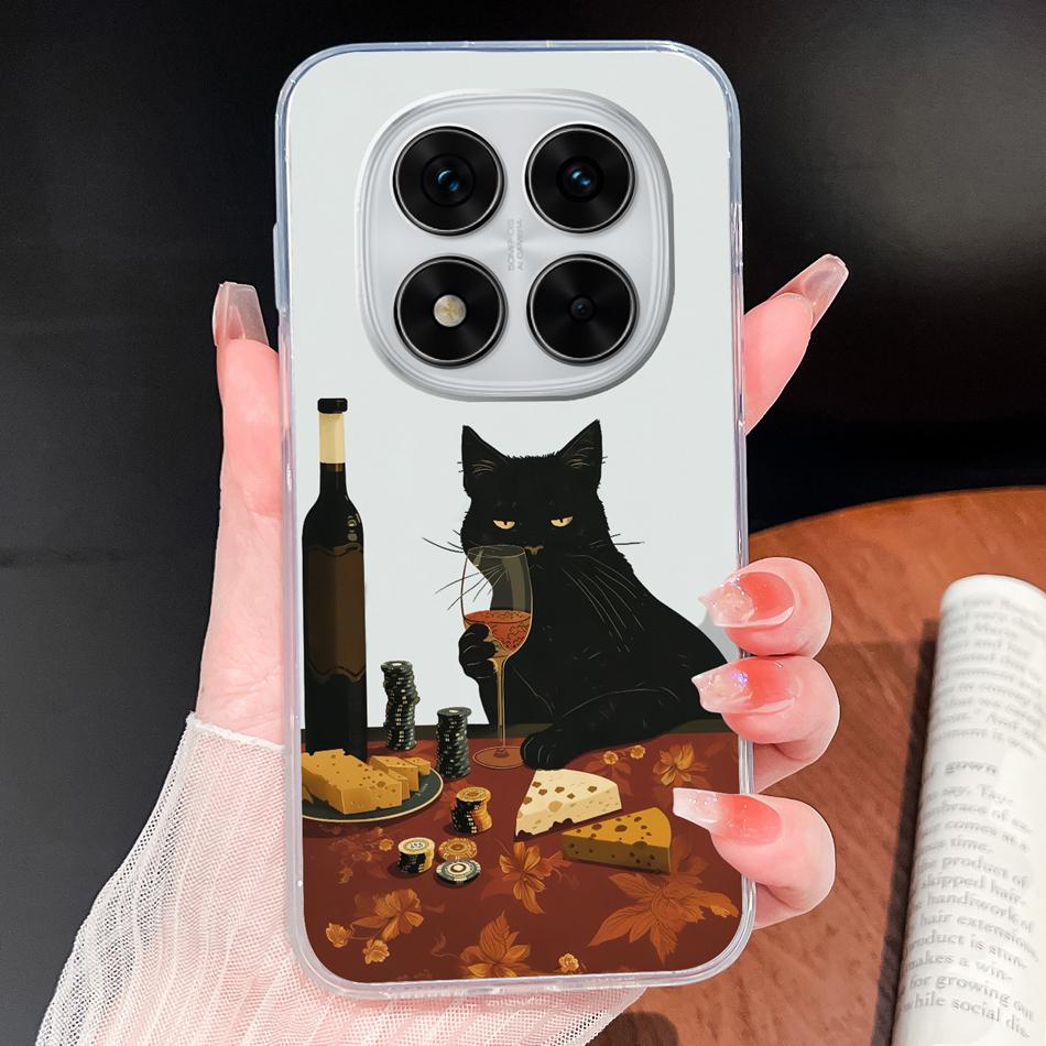 For Xiaomi Poco X7 Pro Phone Case Pretty Butterfly Patterns Soft Slim TPU Clear Silicone Bumper For Poco X 7 Lightweight Funda