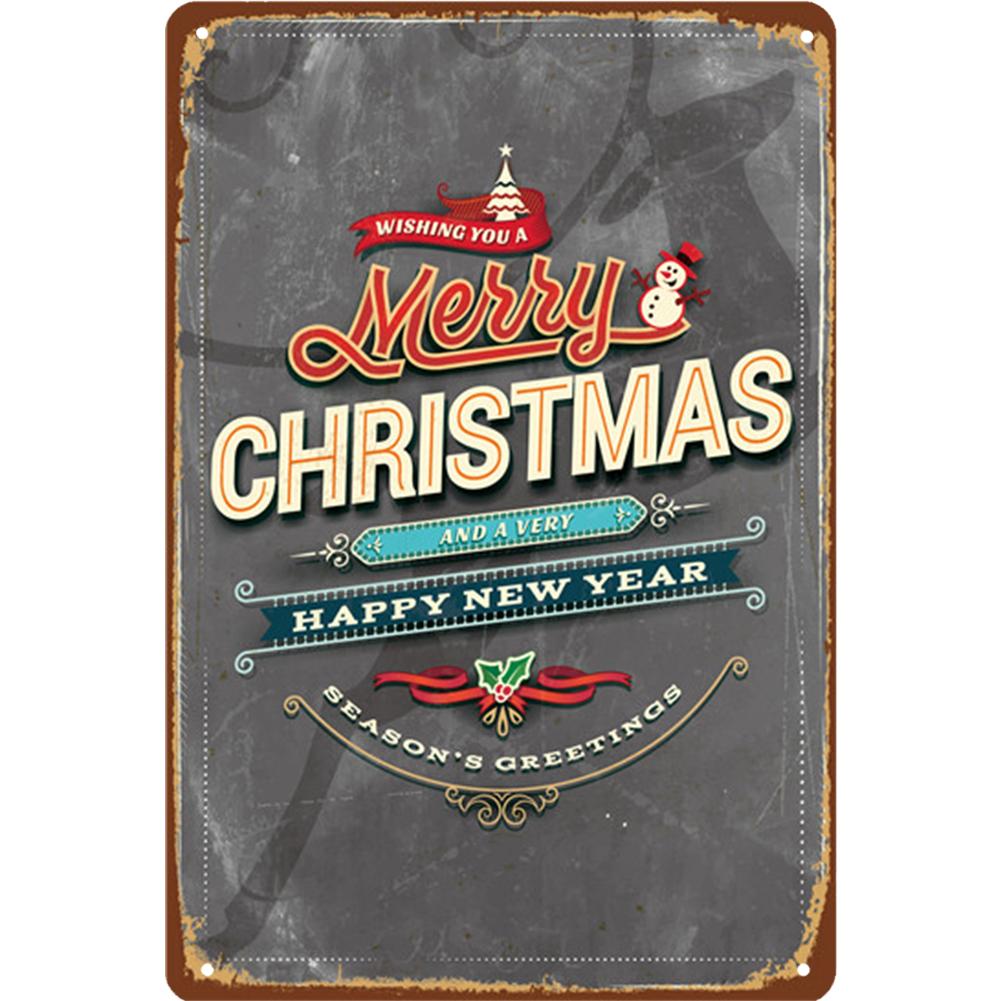 Металлическая жестяная вывеска с Рождеством, металлическая табличка с изображением лося, Санта-Клауса, железная живопись, украшение для домашнего бара, кафе, паба, настенные художественные тарелки