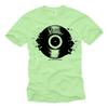 Cool Retro Music T-Shirt for Men with "VINYL" Print Mint/black S-XXL