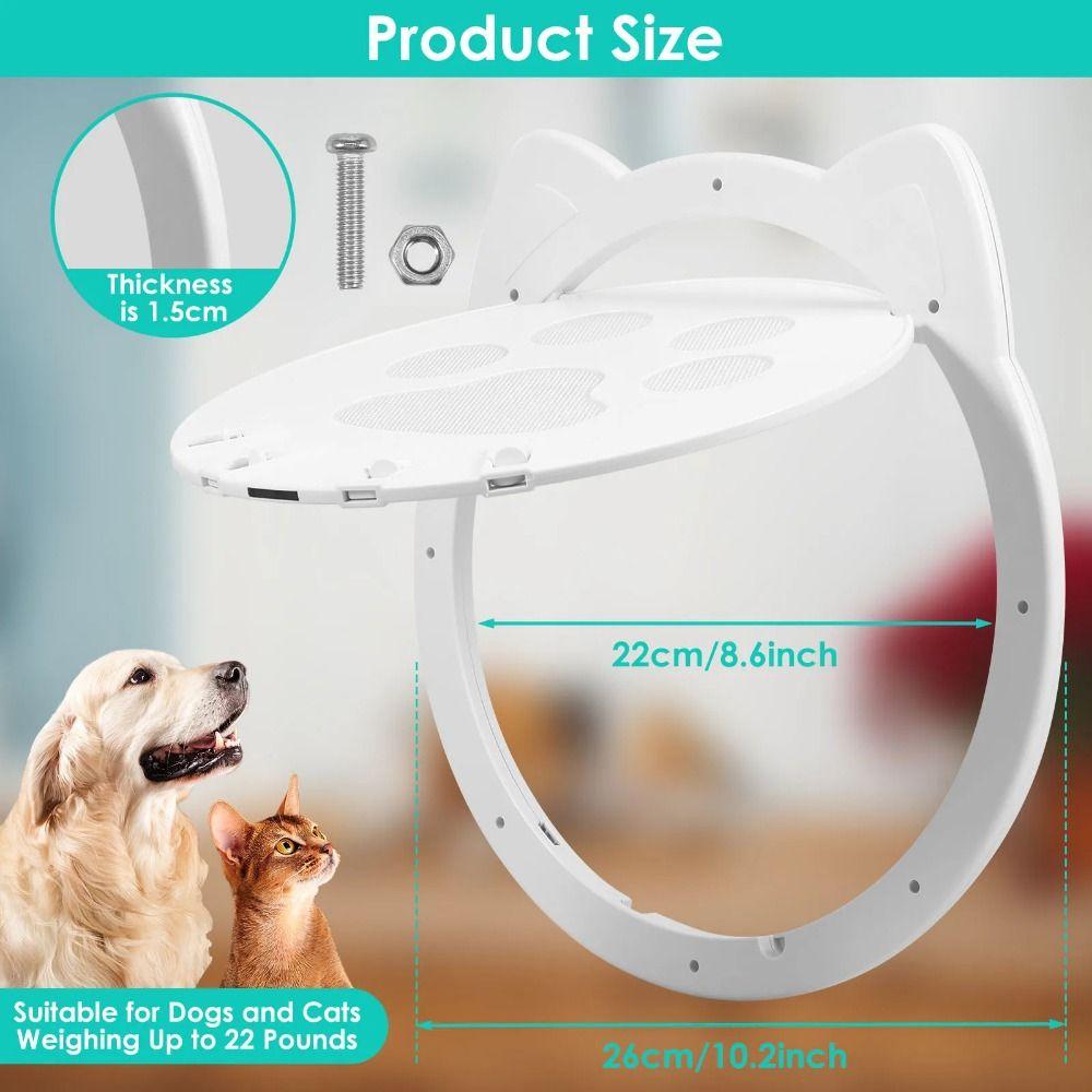 Прочная конструкция Сетка для домашних животных Дверь Устойчивая к укусам Запираемая кошачья дверь Отверстие Кошки Оконная калитка Уличная