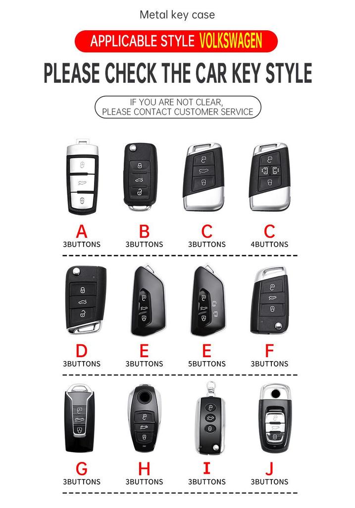 Чехол для ключа Volkswagen для Sagitar, Bora, Lavida, Tiguan, Passat, Lamando, Golf, Polo, Tayron, CC.