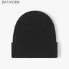 Available Autumn and Winter Warm Thickened Double Beanie Hat Simple Men's Women's Knitted Hat