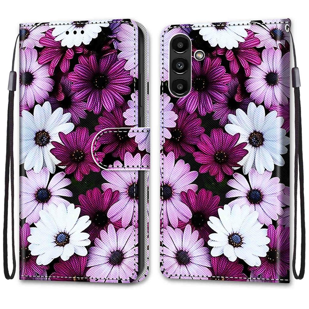 Luxury Painted Leather Case Wallet Book Style Protective Cover for Samsung Galaxy A26 A36 A16 A55 A56 A35 A24 A25 A15 A05 A05s/Samsung A15 A14 A04S