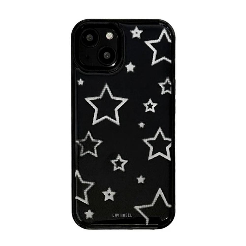 Роскошный Clmj Корейский INS Y2K Звезда Чехол для Телефона для iPhone 17 16 15 14 13 12 11 Pro Max X XS XR Plus Air Глянцевая Пленка Жесткий Поликарбонатный Чехол