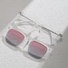 2181 Женские поляризованные очки с магнитными клипсами двойного назначения для коррекции зрения и солнцезащитные очки с градиентом румян