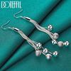 925 Sterling Silver Beads Earrings Fashion Jewelry