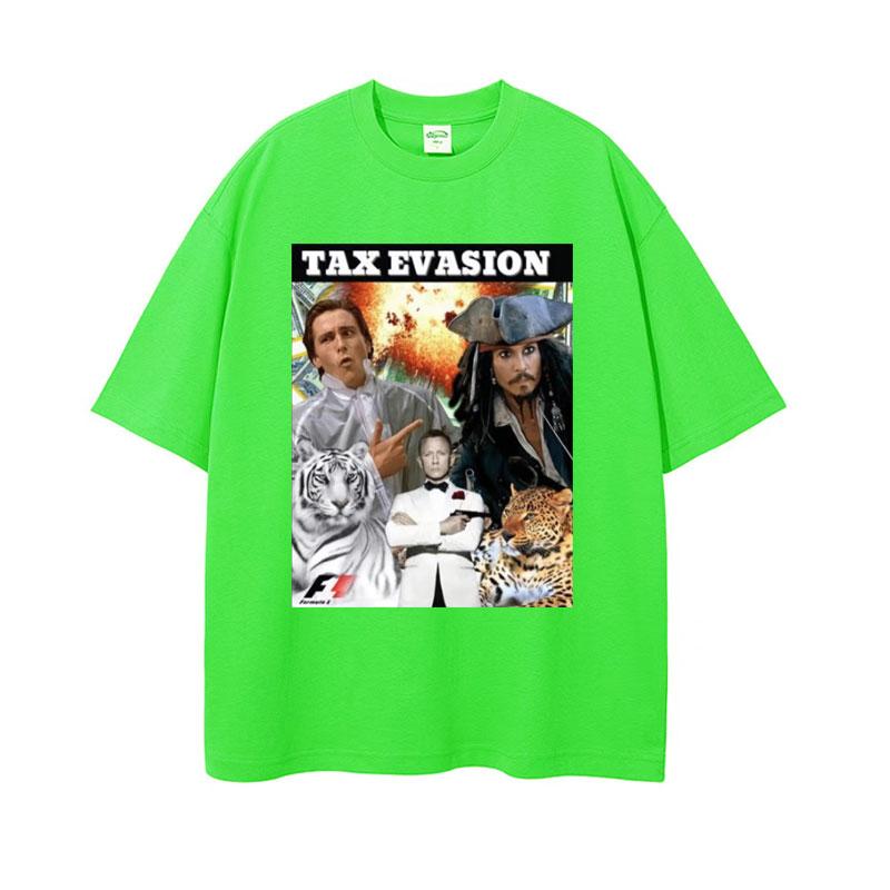 Tax Evasion Sigma Grindset Tiger Bond Funny Meme T Shirts Unisex Women Casual 100 Cotton Tshirt Retro Fashion T Shirt Streetwear