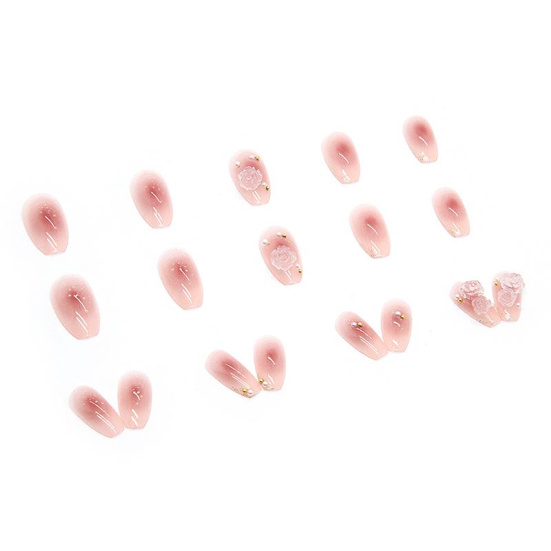 Меняющий цвет трехмерный рельефный камелия, накладка для ногтей, накладной ноготь, носимая наклейка для ногтей, трехмерный хайлайт, бриллиантовая накладка для ногтей