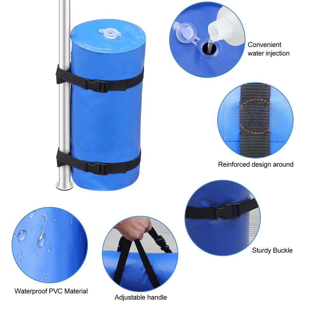 Camping Canopy Water Weights Bag Canopy Leg Weights Water Filling Bag for Patio Pop Up Canopy
