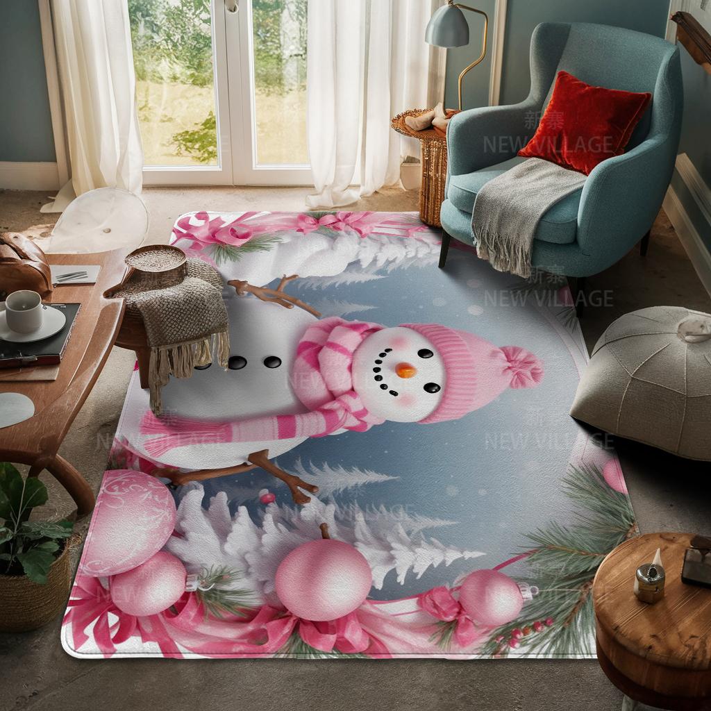 Ковер у входа в дом Домашний коврик у двери Гостиная Ванная Комната Ноги ванная комната Нескользящие коврики с водопоглощением для ванной Счастливого Рождества зима