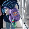Dickies Student Letter Print Couple Fabric Backpack Unisex Backpack Purple 182U90LBB95PU01